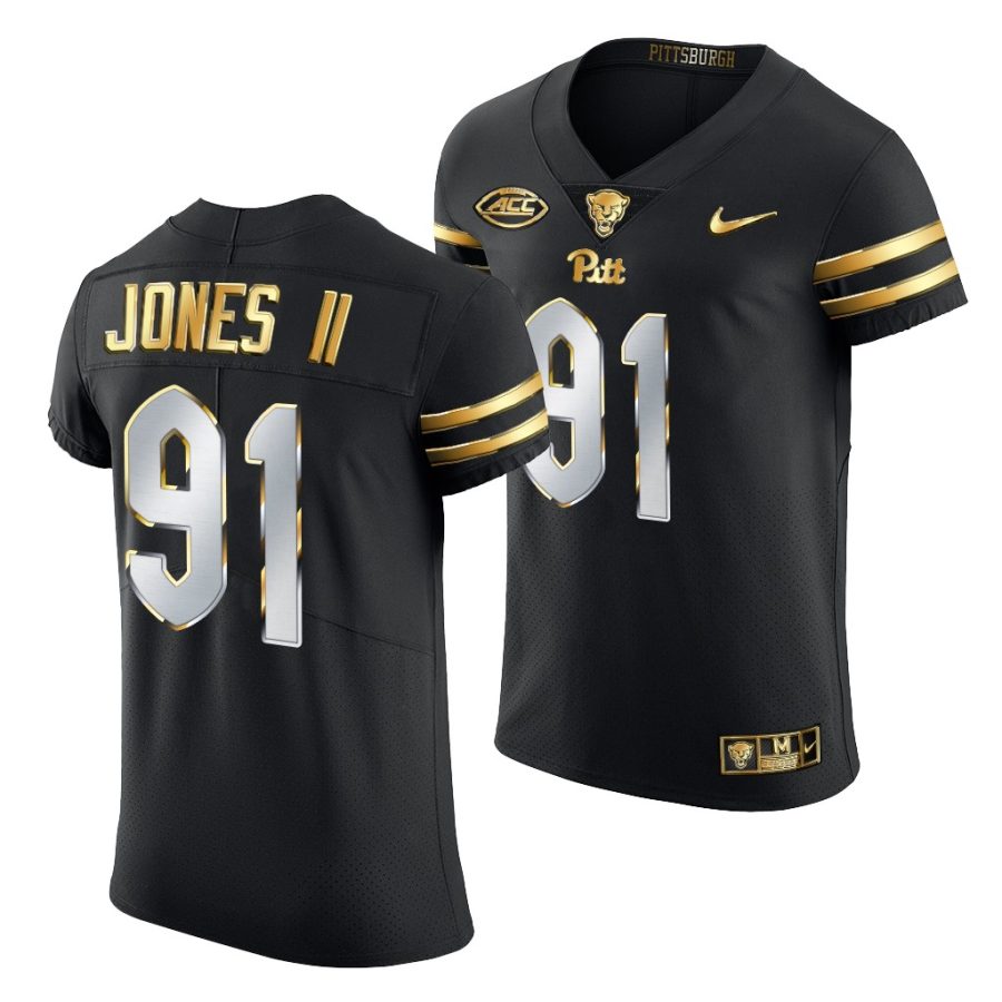 pitt panthers patrick jones ii golden edition nfl alumni limited black jersey