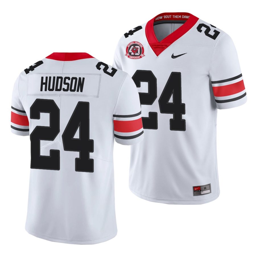 prather hudson white college football men's jersey