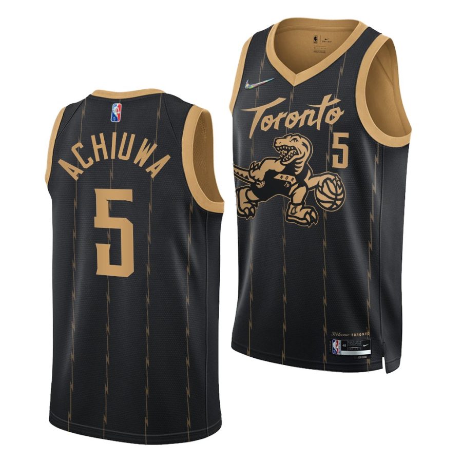 precious achiuwa raptors city edition 75th anniversary 2021 22 black jersey