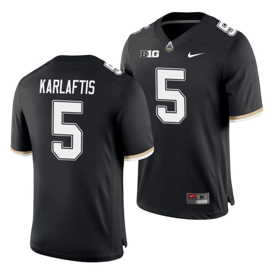 purdue boilermakers george karlaftis black college football men's jersey