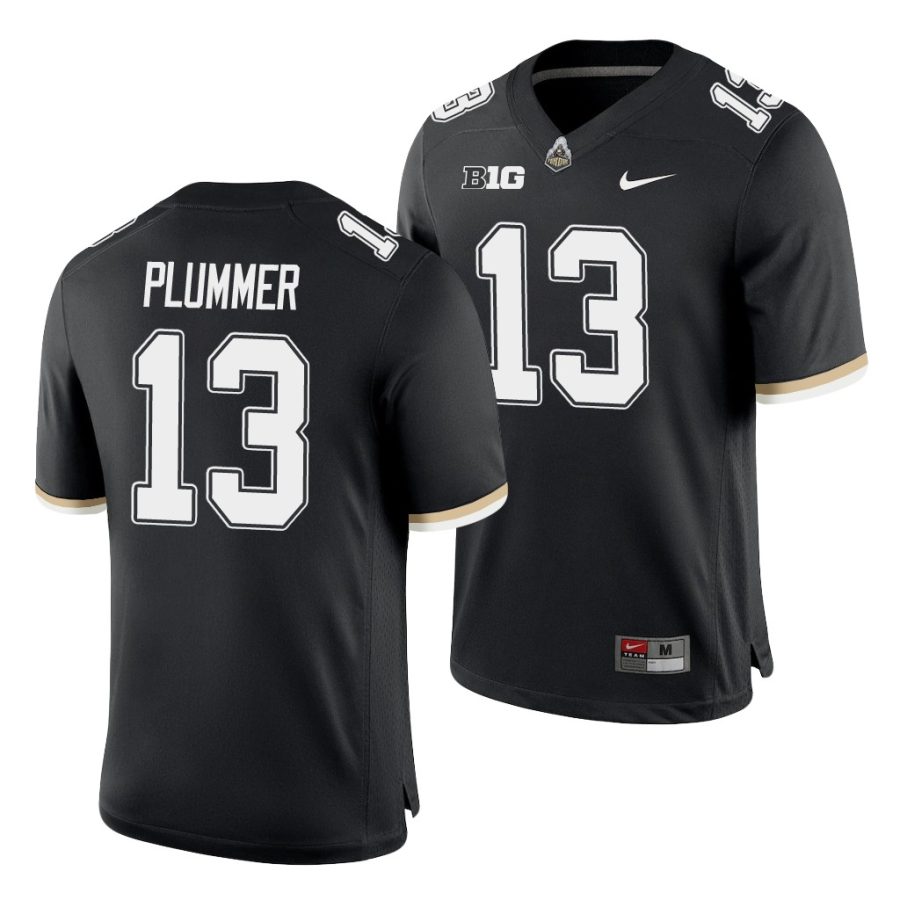 purdue boilermakers jack plummer black college football men's jersey