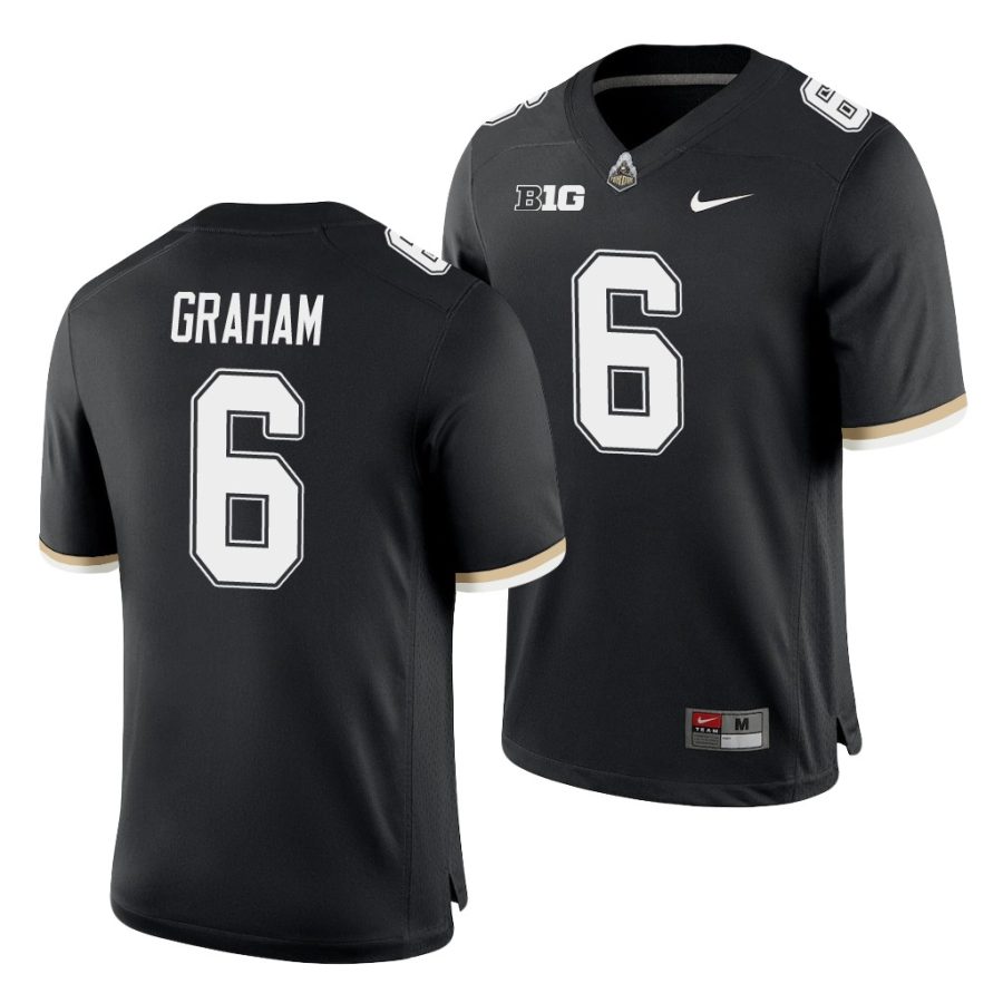 purdue boilermakers jalen graham black college football men's jersey