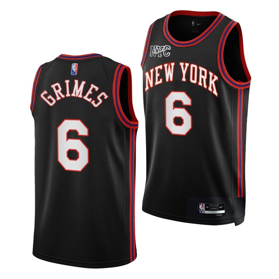 quentin grimes knicks 75th anniversary black city edition 2021 22 jersey