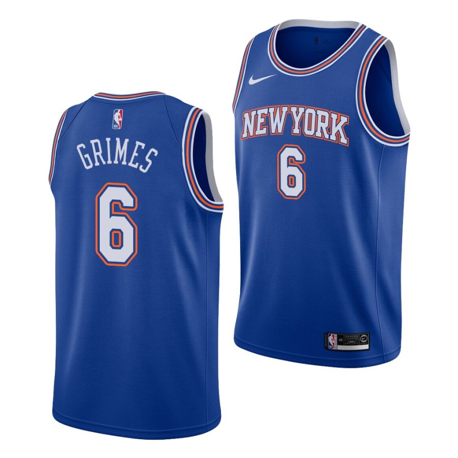 quentin grimes knicks blue statement edition 2021 nba draft jersey