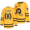 quinnipiac bobcats custom 2022 college hockey gold alternate jersey