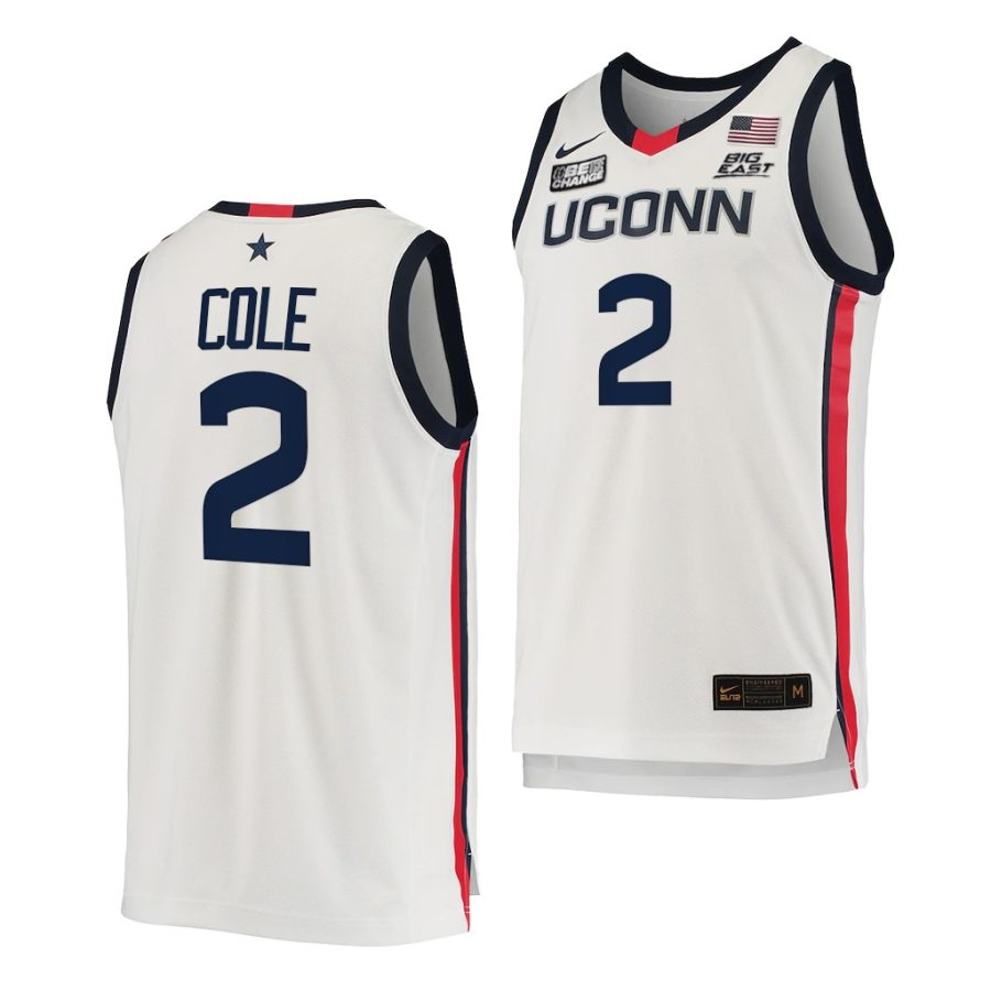 r.j. cole white college basketball 2021 22replica jersey