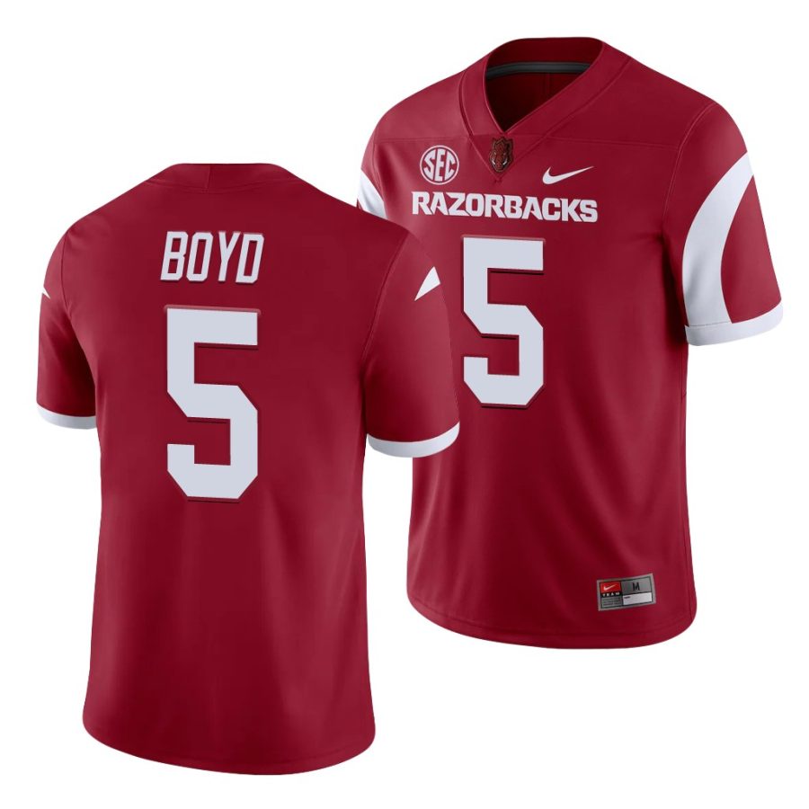 rakeem boyd cardinal college football arkansas razorbacks jersey 0