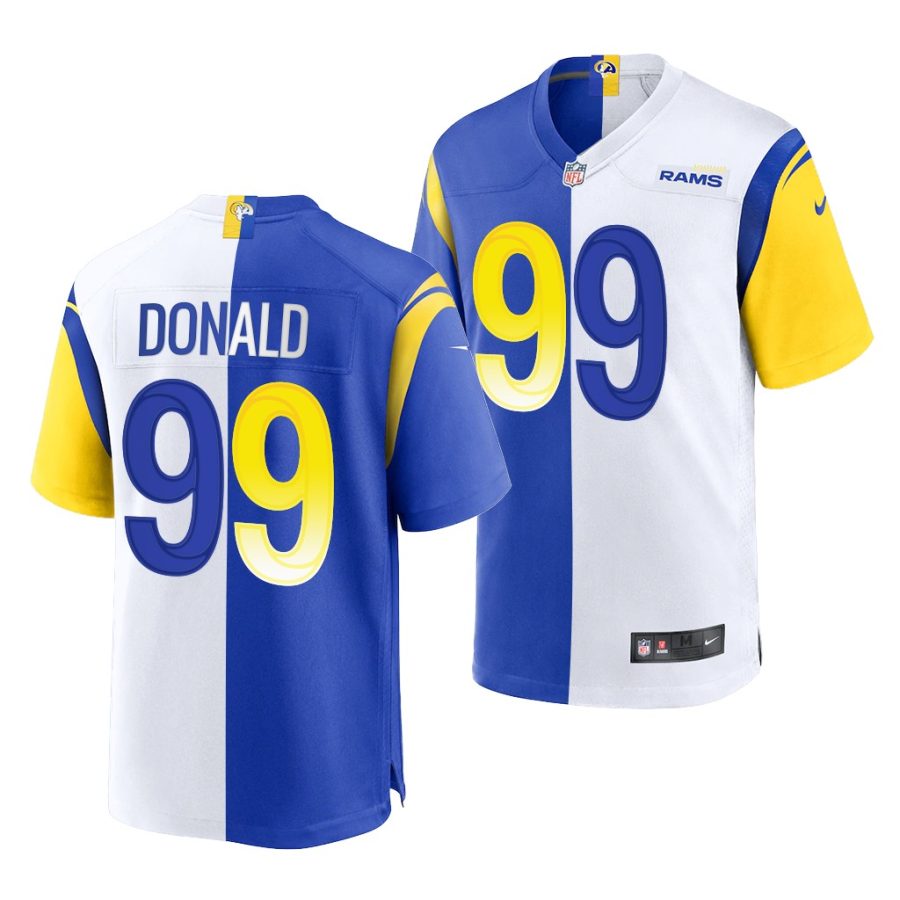 rams aaron donald royal white split edition georgia bulldogs alumni jersey