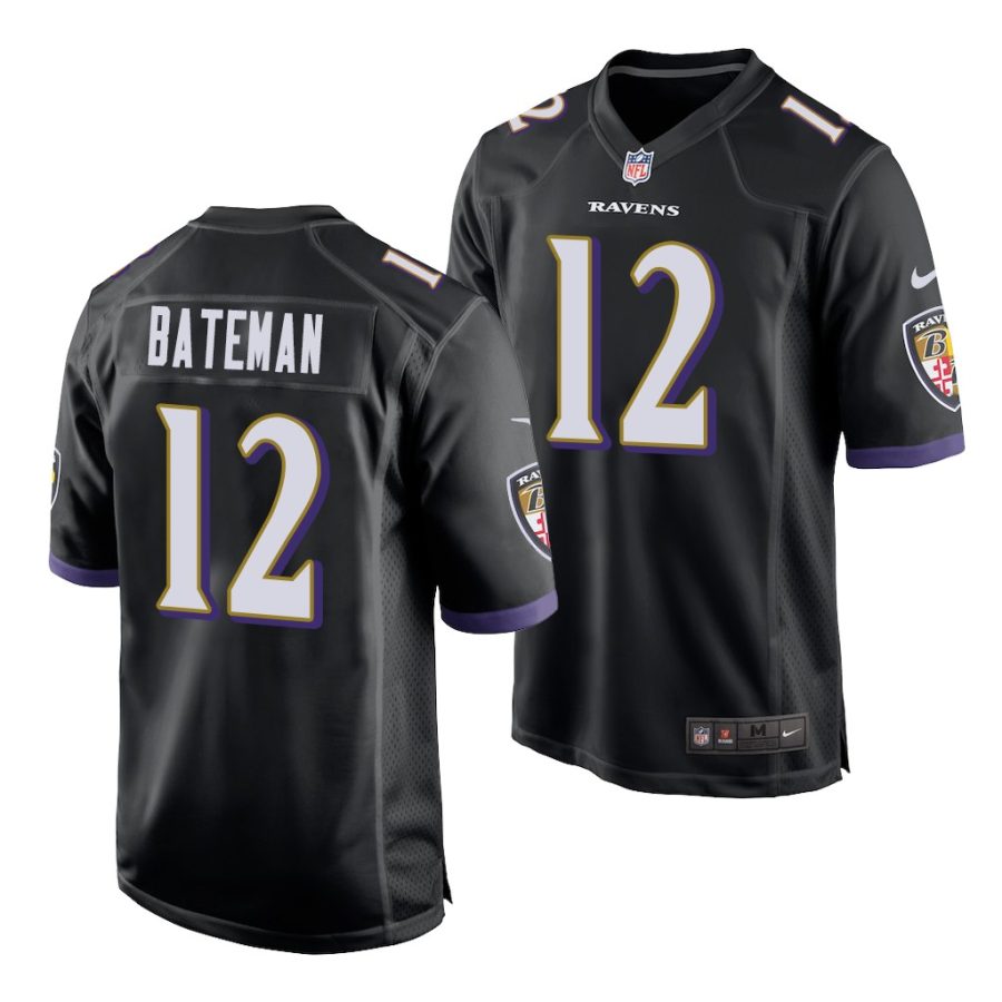 rashod bateman ravens 2021 nfl draft game men's black jersey