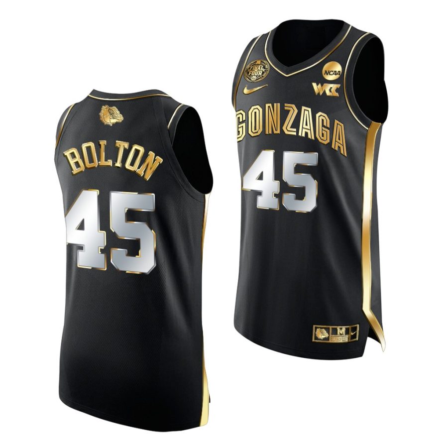 rasir bolton gonzaga bulldogs golden edition 2021 22 basketball authentic jersey