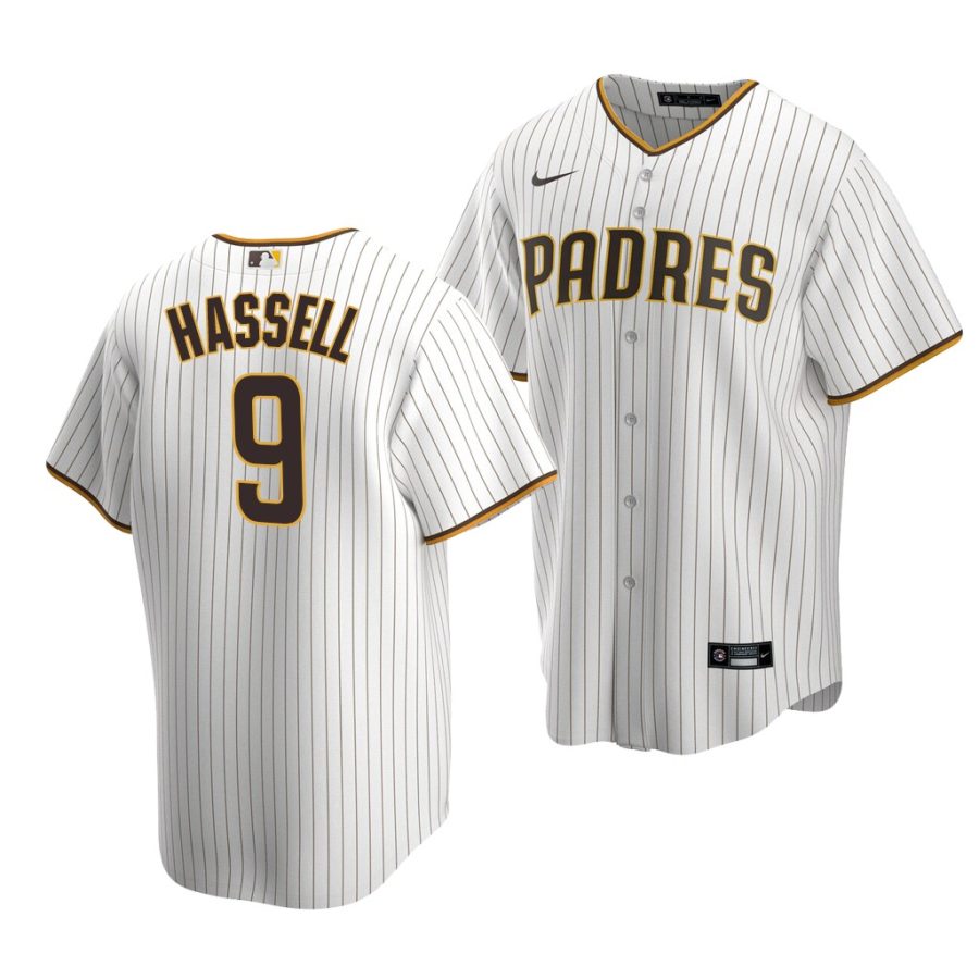 robert hassell padres 2020 mlb draft replica home white brown jersey