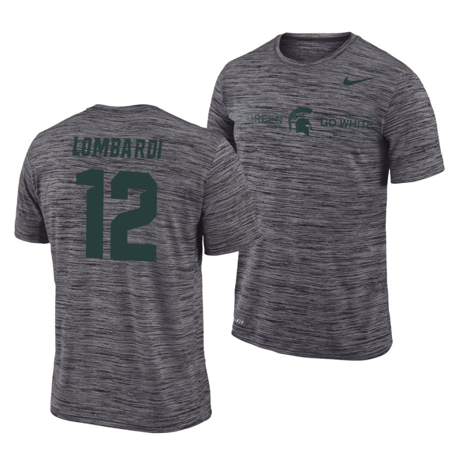 rocky lombardi gray gfx velocity michigan state spartans shirt