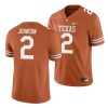 roschon johnson texas orange college football men's jersey