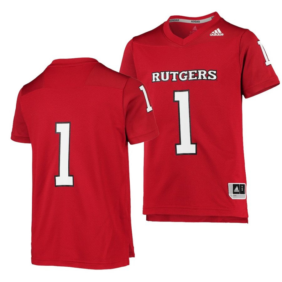 rutgers scarlet knights custom scarlet college football youth jersey