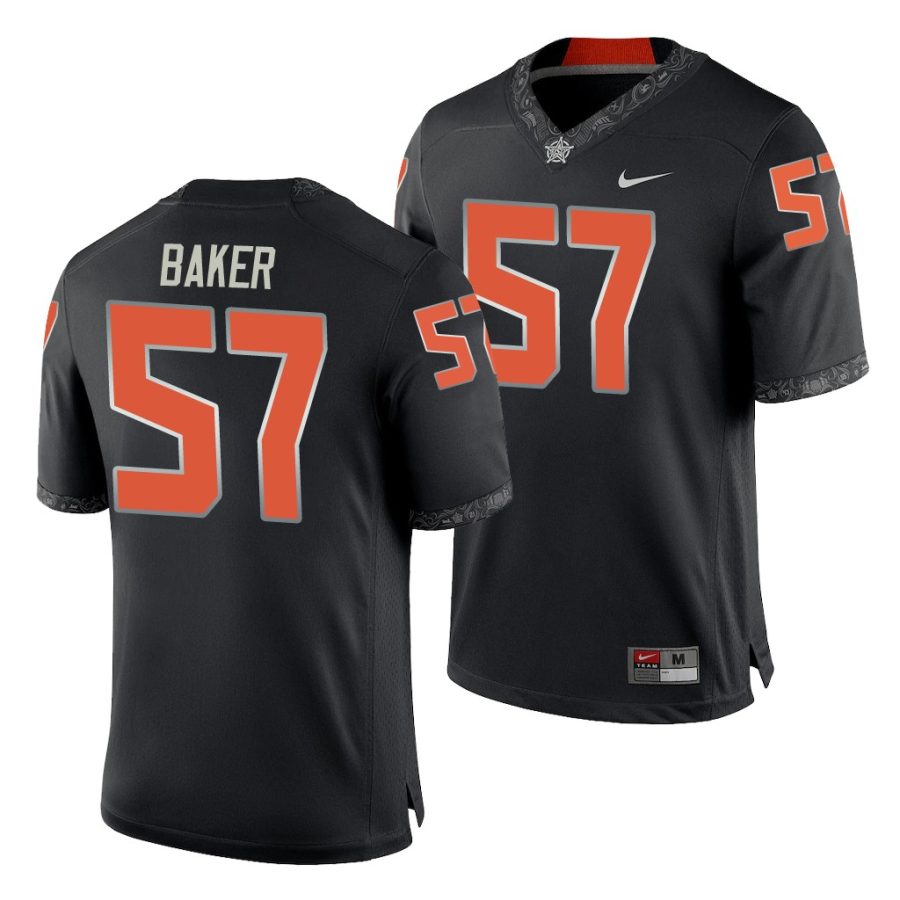 ryan baker black college football men's jersey