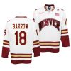 ryan barrow ncaa college hockey white premier jersey