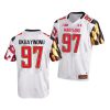 sam okuayinonu white college football maryland terrapins jersey