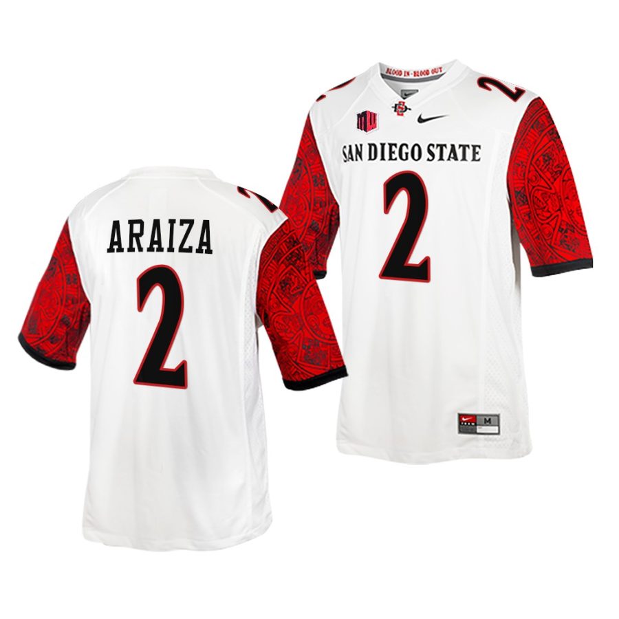 san diego state aztecs matt araiza white calendar football blood in blood out jersey