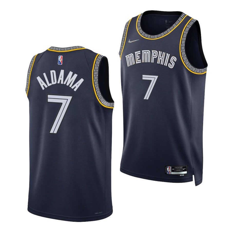 santi aldama grizzlies 2021 draft navy nba 75th city edition men jersey