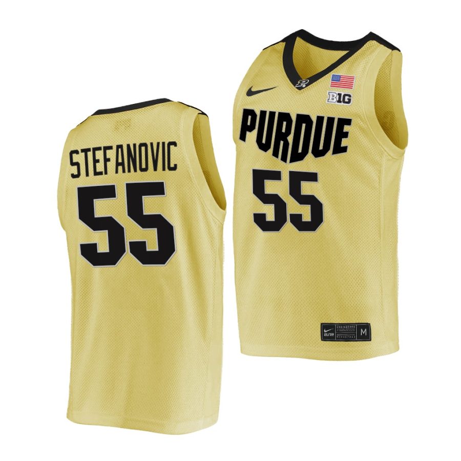 sasha stefanovic purdue boilermakers college basketball 2021 22 top overall seed jersey