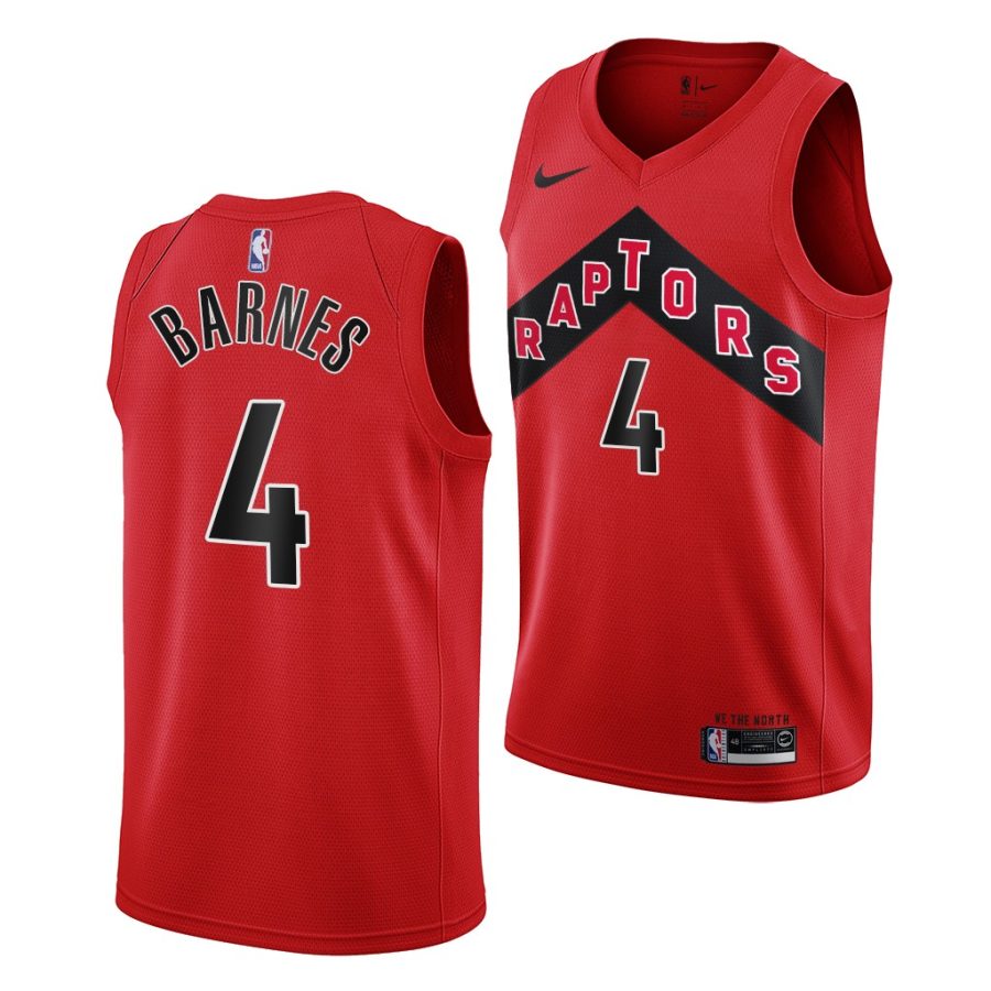 scottie barnes raptors 2021 red icon edition 2021 nba draft jersey