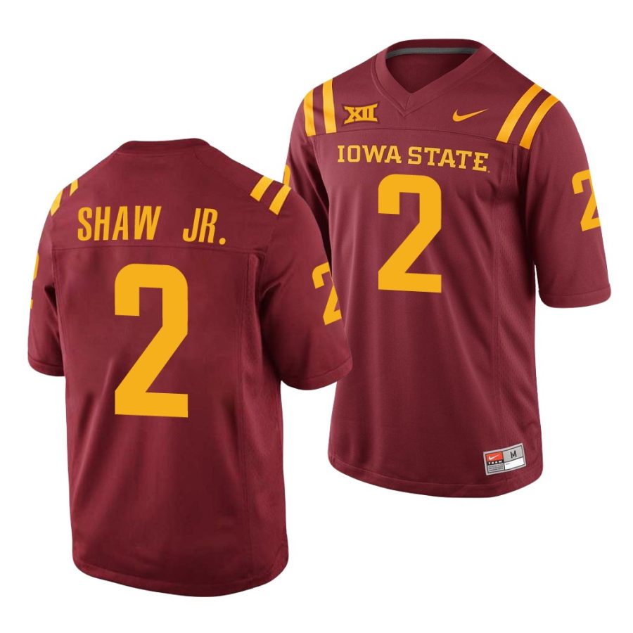 sean shaw jr. cardinal college football iowa state cyclones jersey