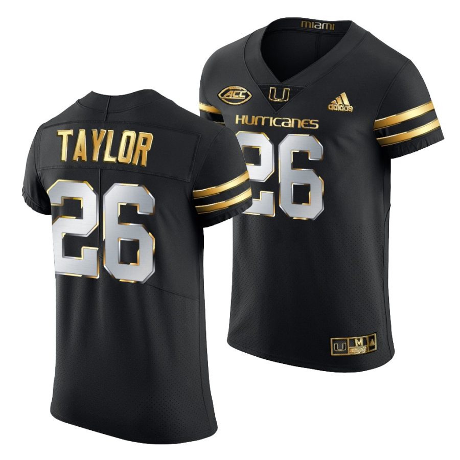 sean taylor black golden edition miami hurricanes jersey