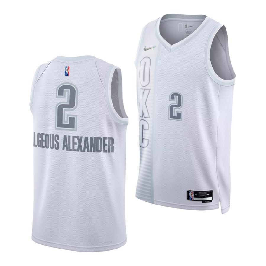 shai gilgeous alexander thunder white city edition kentucky wildcats 2018 draft jersey