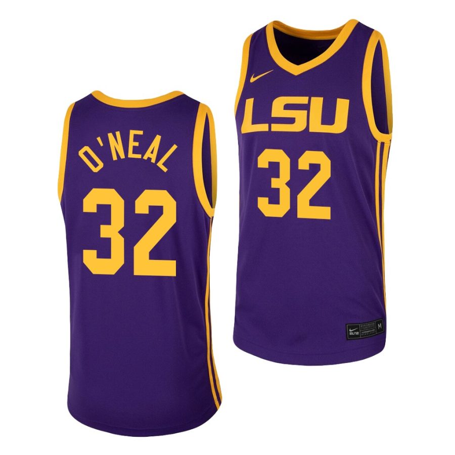 shareef o'neal purple college basketball lsu tigers jersey