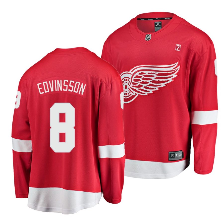 simon edvinsson red wings home red 2021 nhl draft men jersey