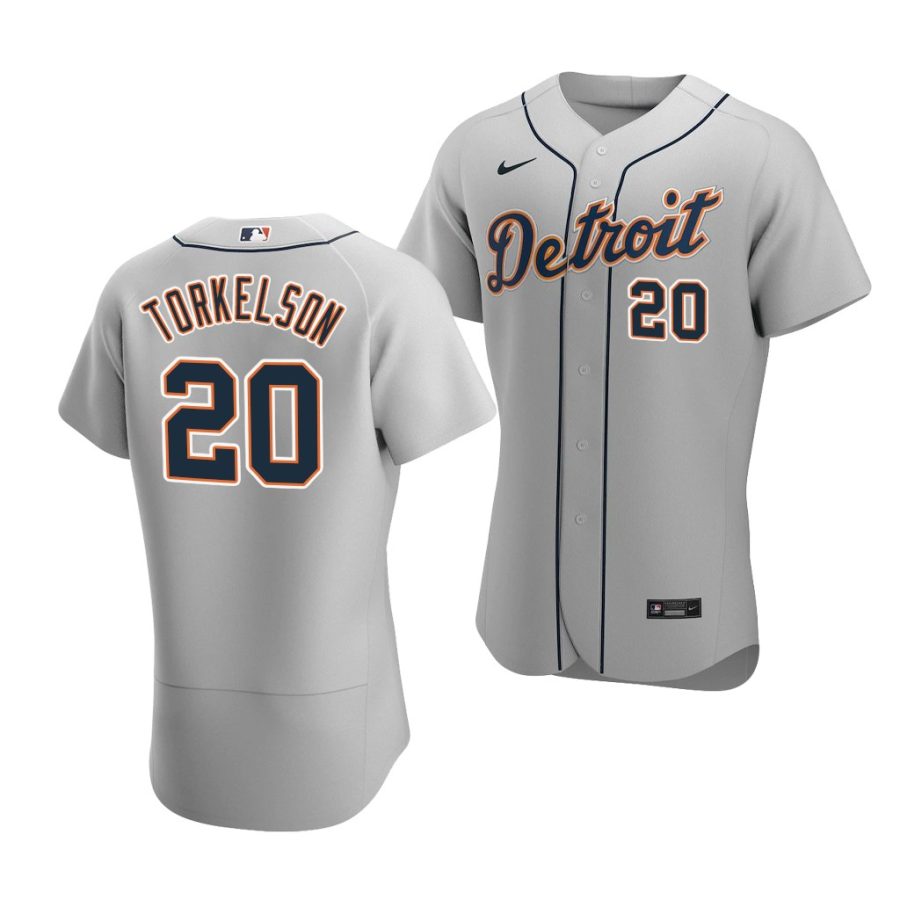 spencer torkelson tigers 2020 mlb draft authentic road gray jersey