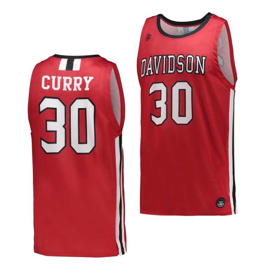 stephen curry red college basketball throwback jersey