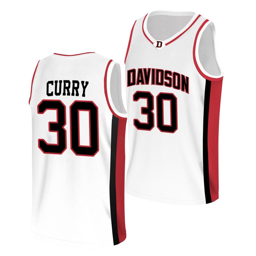 stephen curry white college basketball jersey