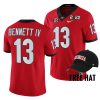 stetson bennett georgia bulldogs red 2021 orange bowl champions cfp jersey