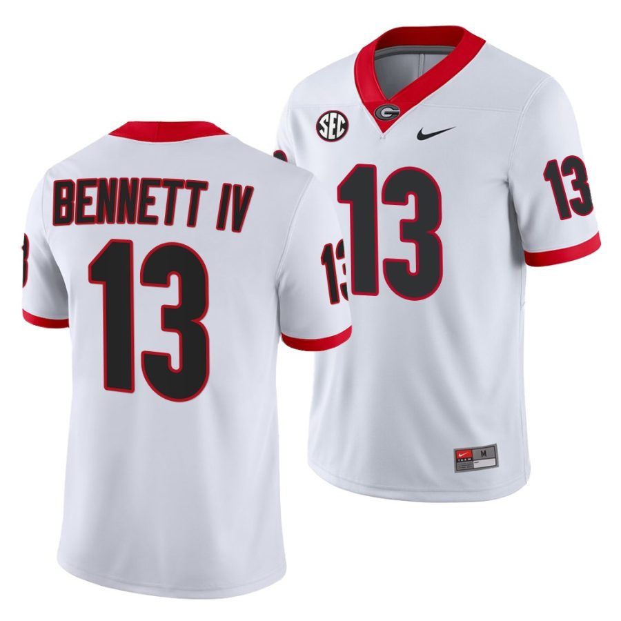 stetson bennett white away men's jersey