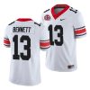 stetson bennett white college football men's jersey 0