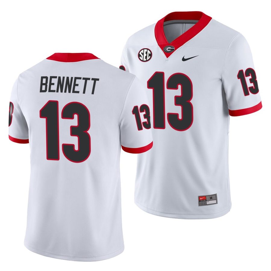 stetson bennett white college football men's jersey