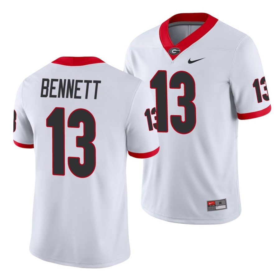 stetson bennett white game men's jersey