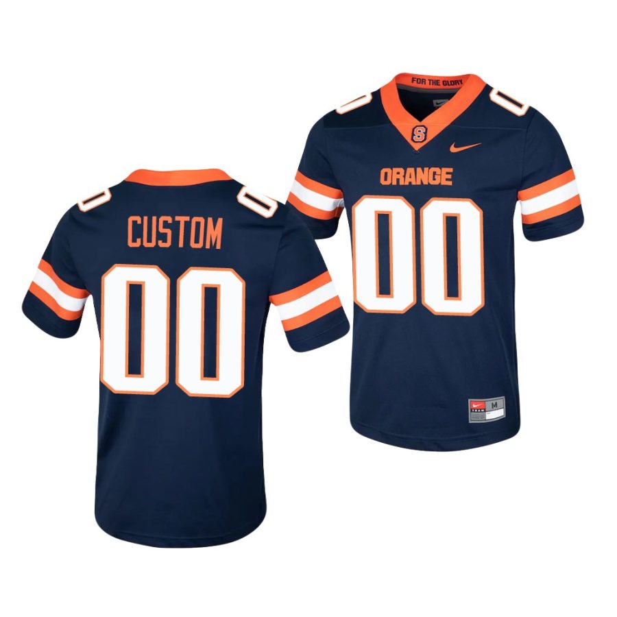 syracuse orange custom navy college football men's jersey