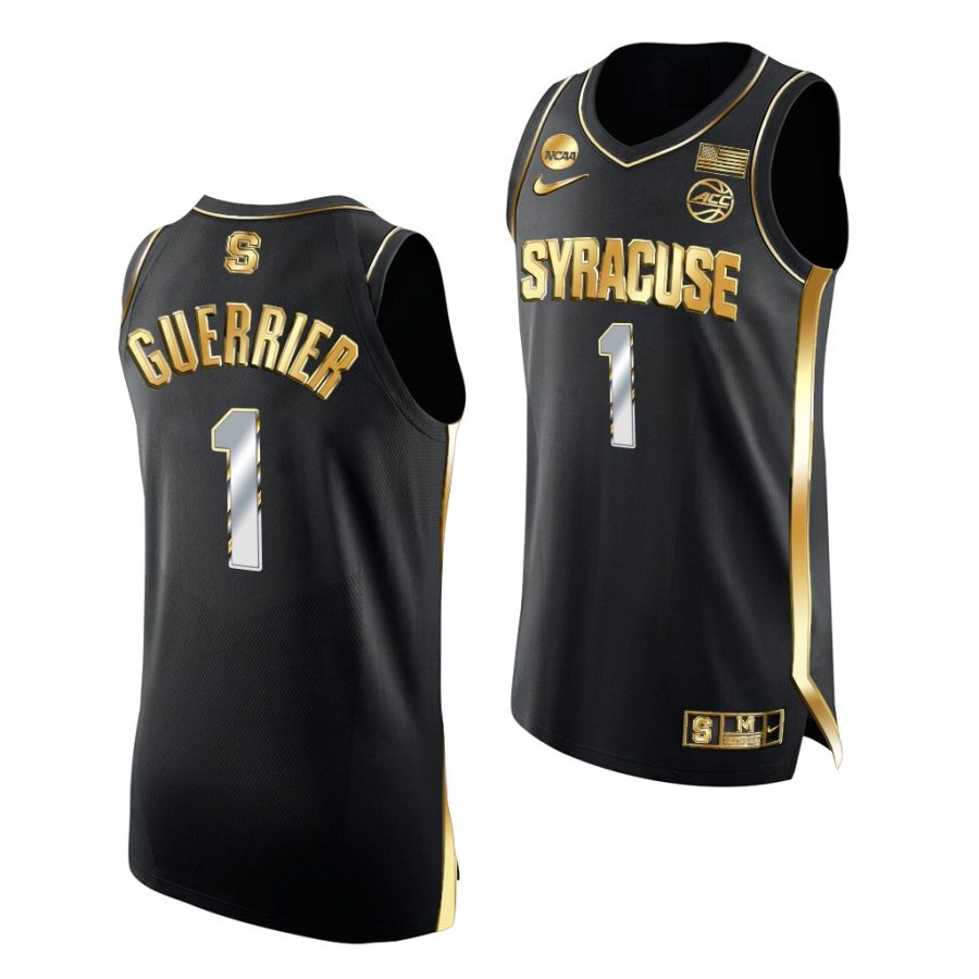 syracuse orange quincy guerrier 2021 march madness sweet 16 golden authentic black jersey