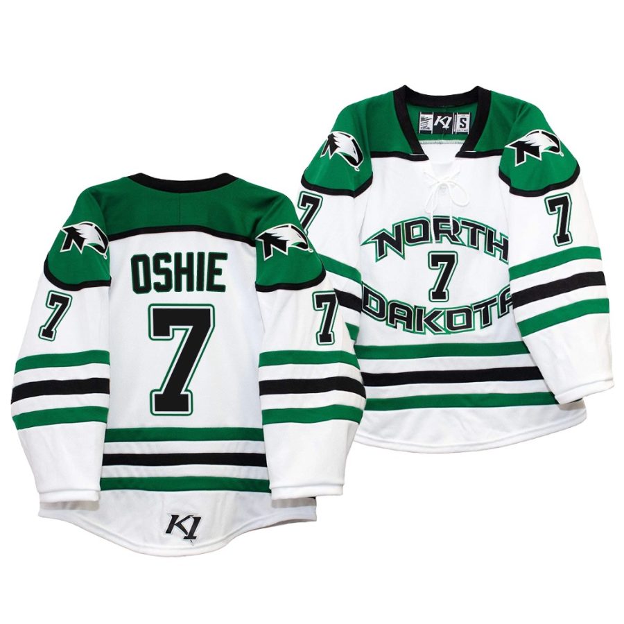 t. j. oshie nchc home white hockey jersey