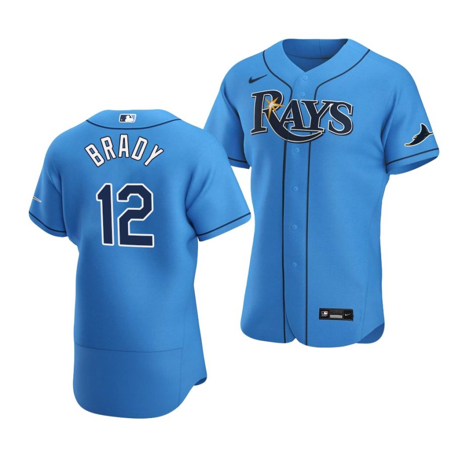 tampa bay rays tom brady blue alternate authentic baseball jersey