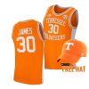 tennessee volunteers josiah jordan james orange retro basketball free hat jersey