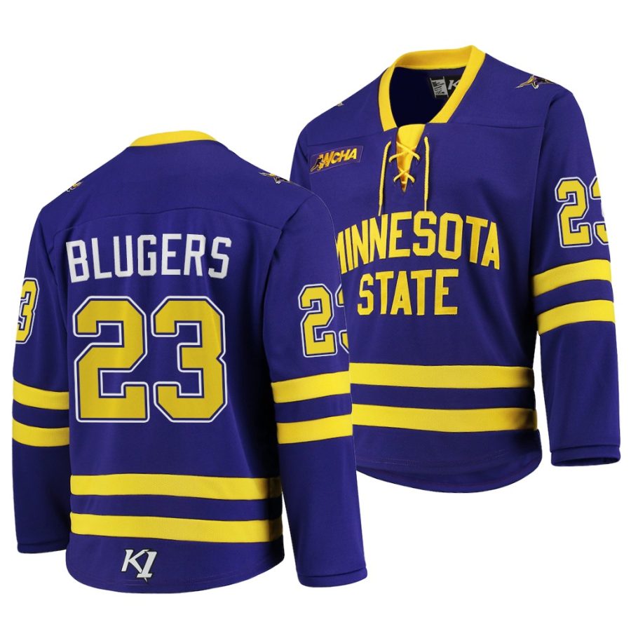 teodors blugers nhl penguins college hockey purple replica jersey