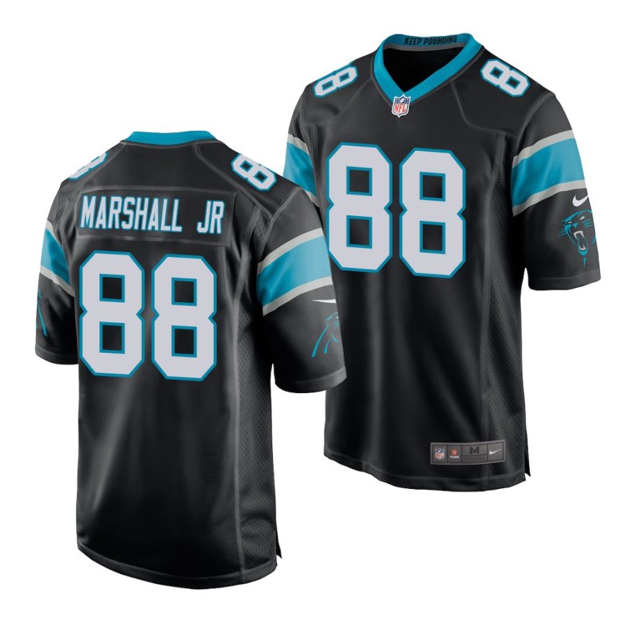 terrace marshall jr. panthers 2021 nfl draft game men's black jersey