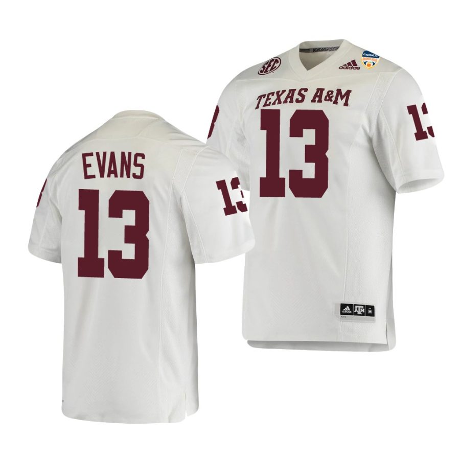 texas a&m aggies mike evans white 2021 orange bowl college football jersey