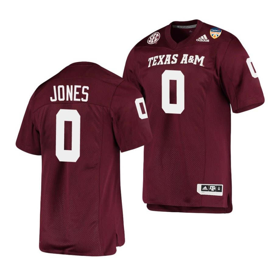 texas a&m aggies myles jones maroon 2021 orange bowl men's jersey