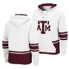 texas a&m aggies white college hockey 3.0 pullover hoodie