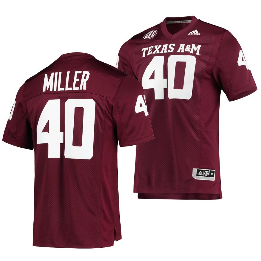 texas am aggies von miller maroon college football premier replica jersey