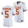 texas longhorns bijan robinson white 2021 red river showdown men jersey